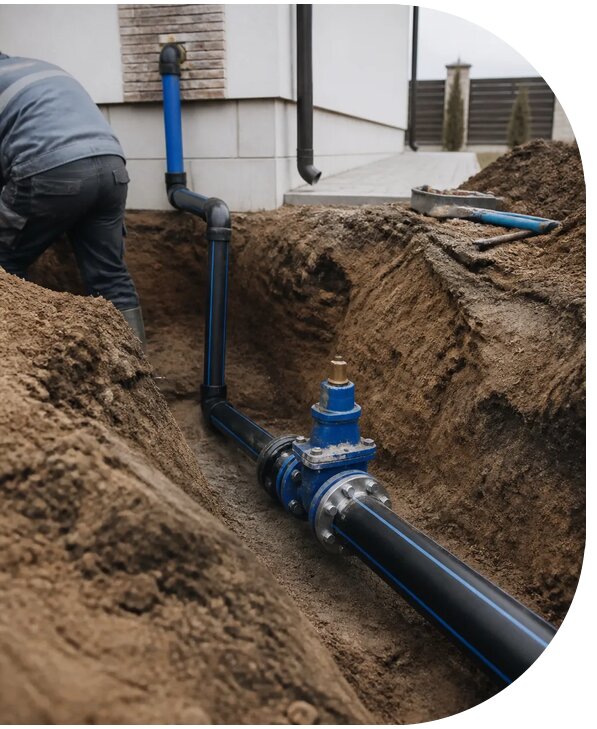 Подключение к центральному водопроводу частного дома в Чайковском